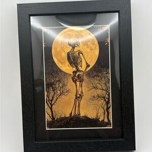 🖤 Gothic Skeleton Moon Art Print | 5x7 | New 🖤